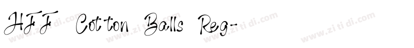 HFF Cotton Balls Reg字体转换